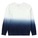Navy Dip Dye Ombre V-Neck Sweater