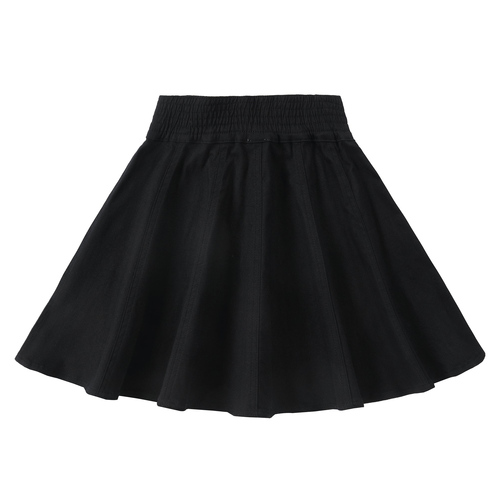 Black Shirred Skirt
