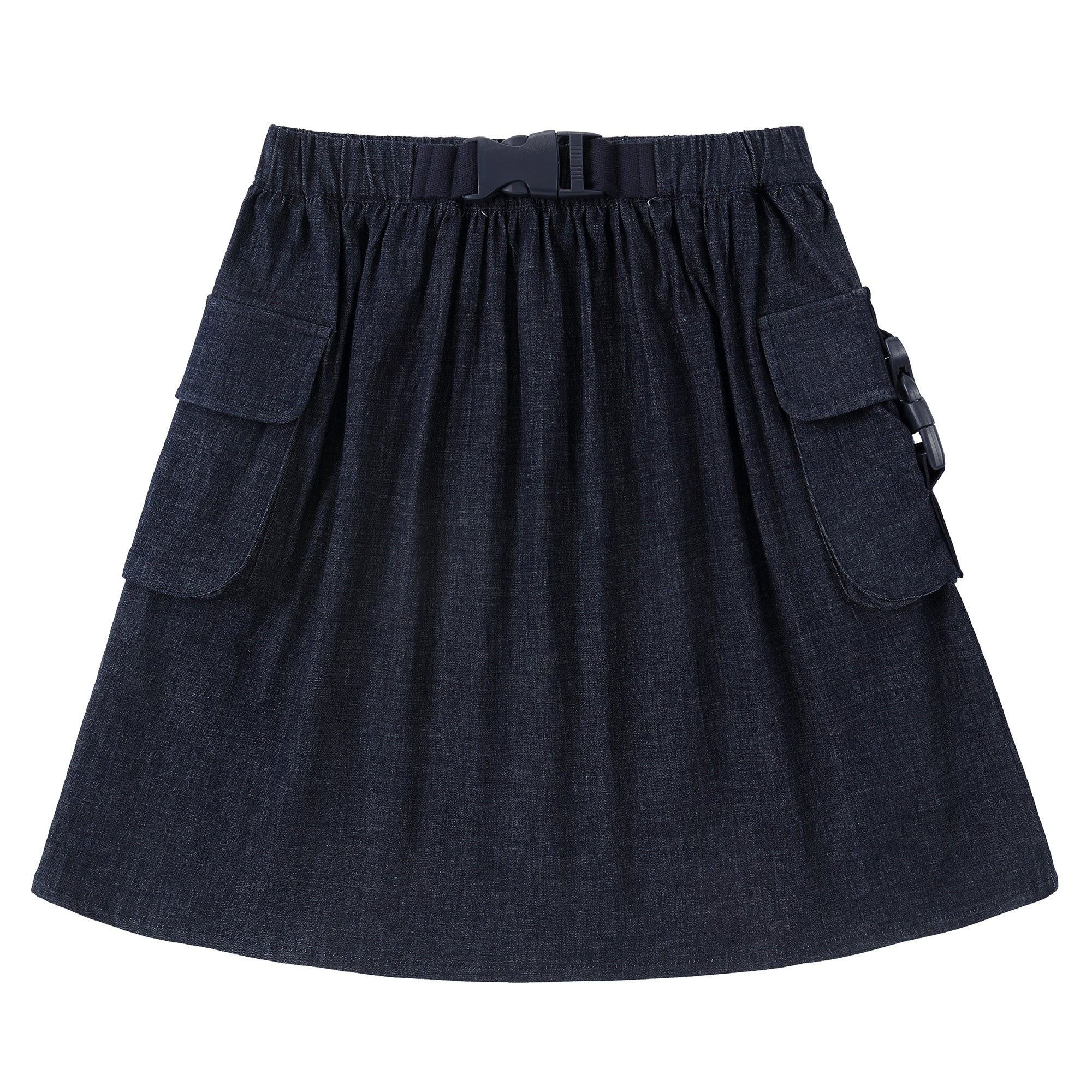 Dark Denim Buckle Skirt