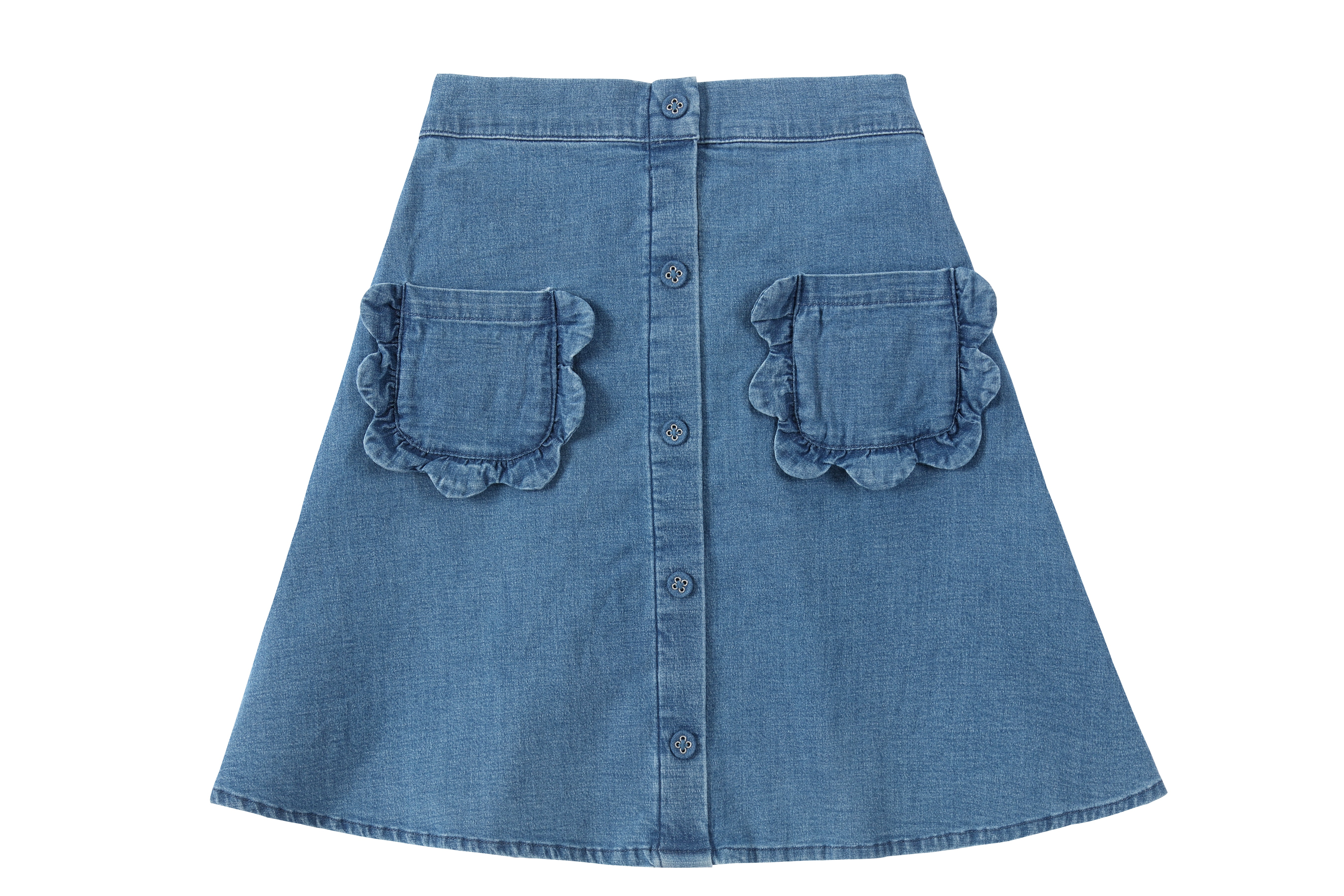 Denim Button Down Skirt