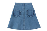 Denim Button Down Skirt