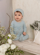 Baby Boys Blue Horse Appliqué Footsie