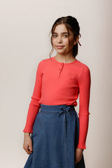 Coral Henley T-Shirt