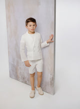 Boys Seersucker White Blazer