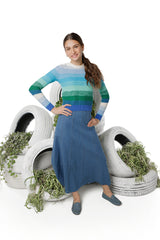 Teens Blue Multi-hued Striped Sweater