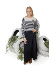 Teens White & Black Stripe Sweater