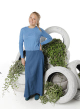 Teens Heather Blue Knit Logo Sweater