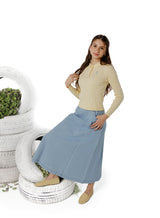 Teens Butter Yellow Cable Knit Collared Sweater