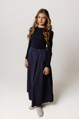 Navy Bow Skirt