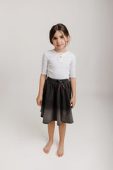 Black Denim Ombre Skirt