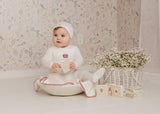 Ivory/ Red Gingham Blanket