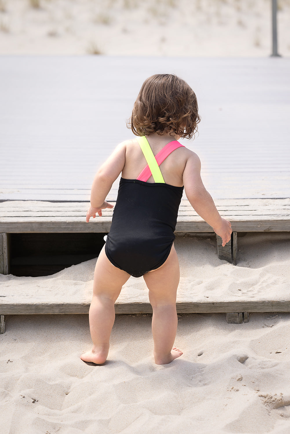 Black & Neon Bathing Suit