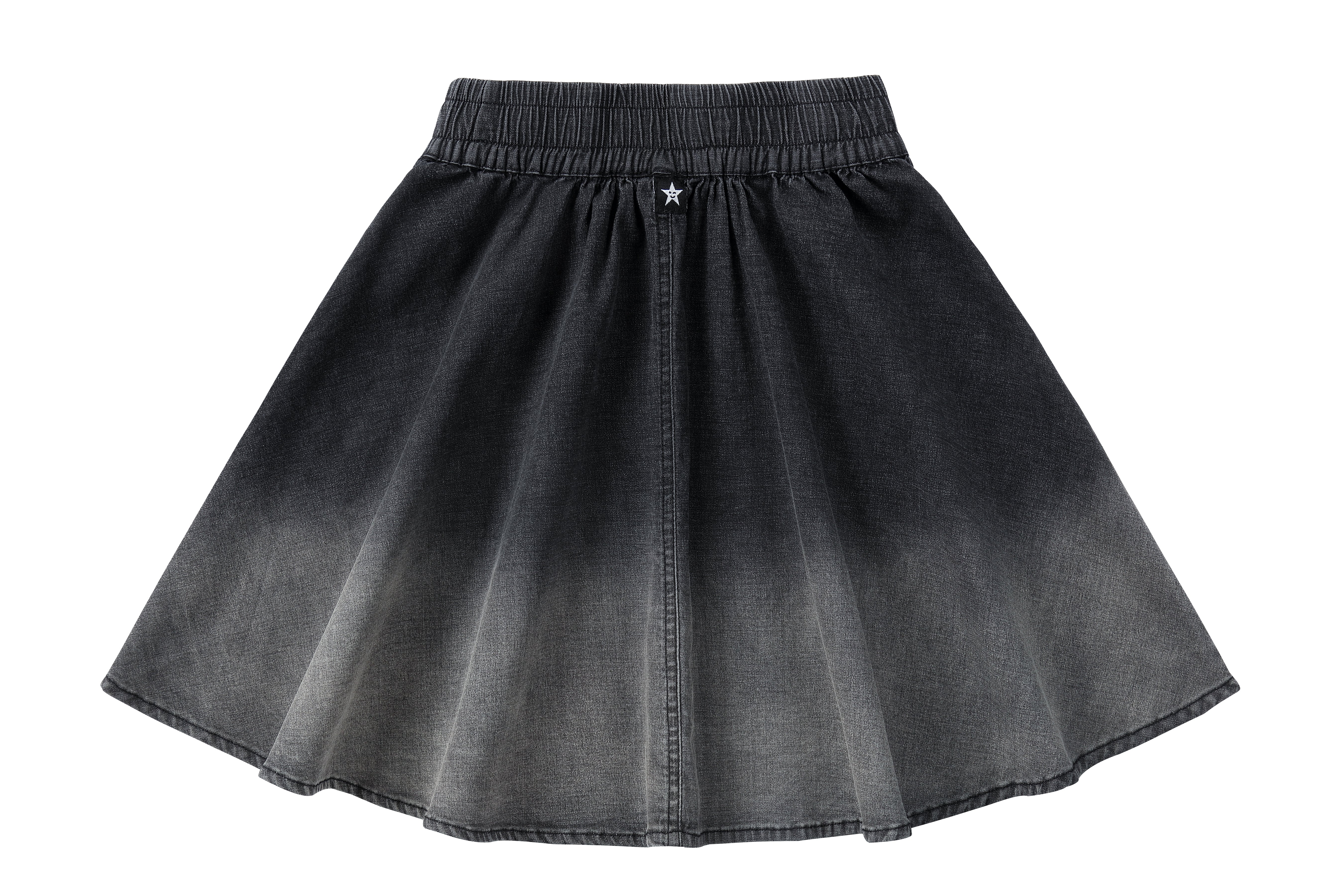 Black Denim Ombre Skirt