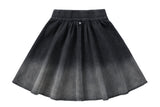 Black Denim Ombre Skirt