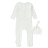 Ivory/ Red Gingham Footie