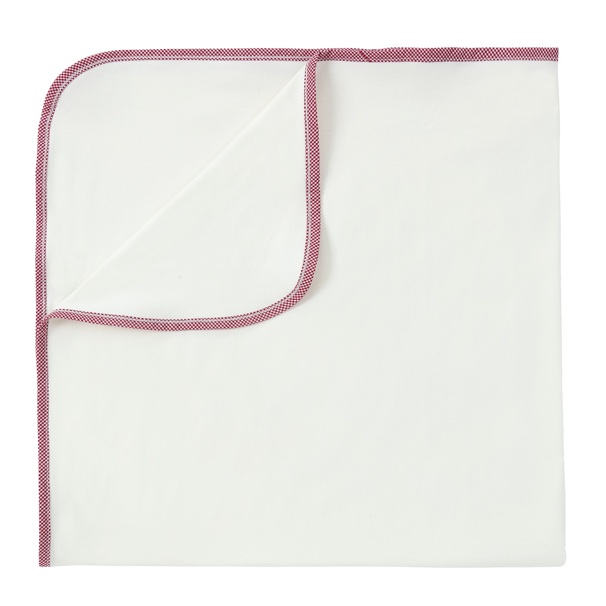 Ivory/ Red Gingham Blanket