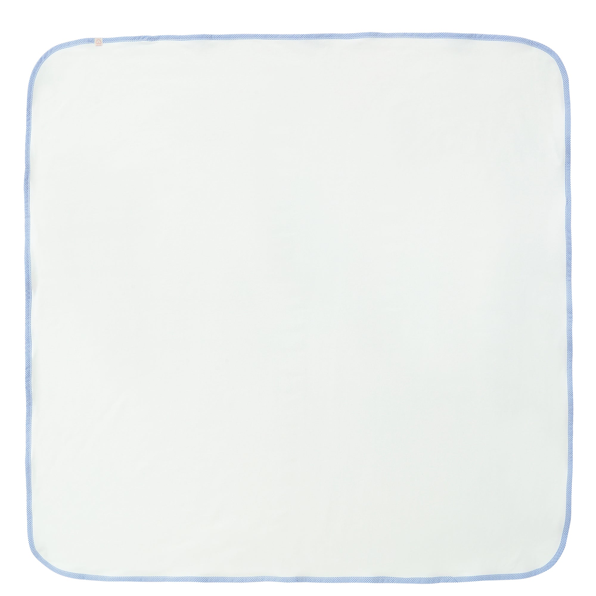 Ivory/ Blue Gingham Blanket