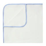 Ivory/ Blue Gingham Blanket