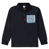 Perfect Petals Navy Polo