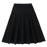 Black Jersey Yoke Skirt