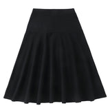 Black Jersey Yoke Skirt