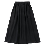 Black Shirred Pocket Skirt