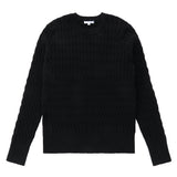 Black Cable-Knit Sweater