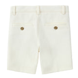 Cream Gold Button Shorts