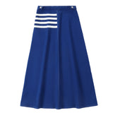 Royal Blue Stripe Skirt