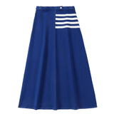 Royal Blue Stripe Skirt