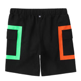 Black & Neon Swim Trunk
