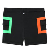 Black & Neon Swim Shorts