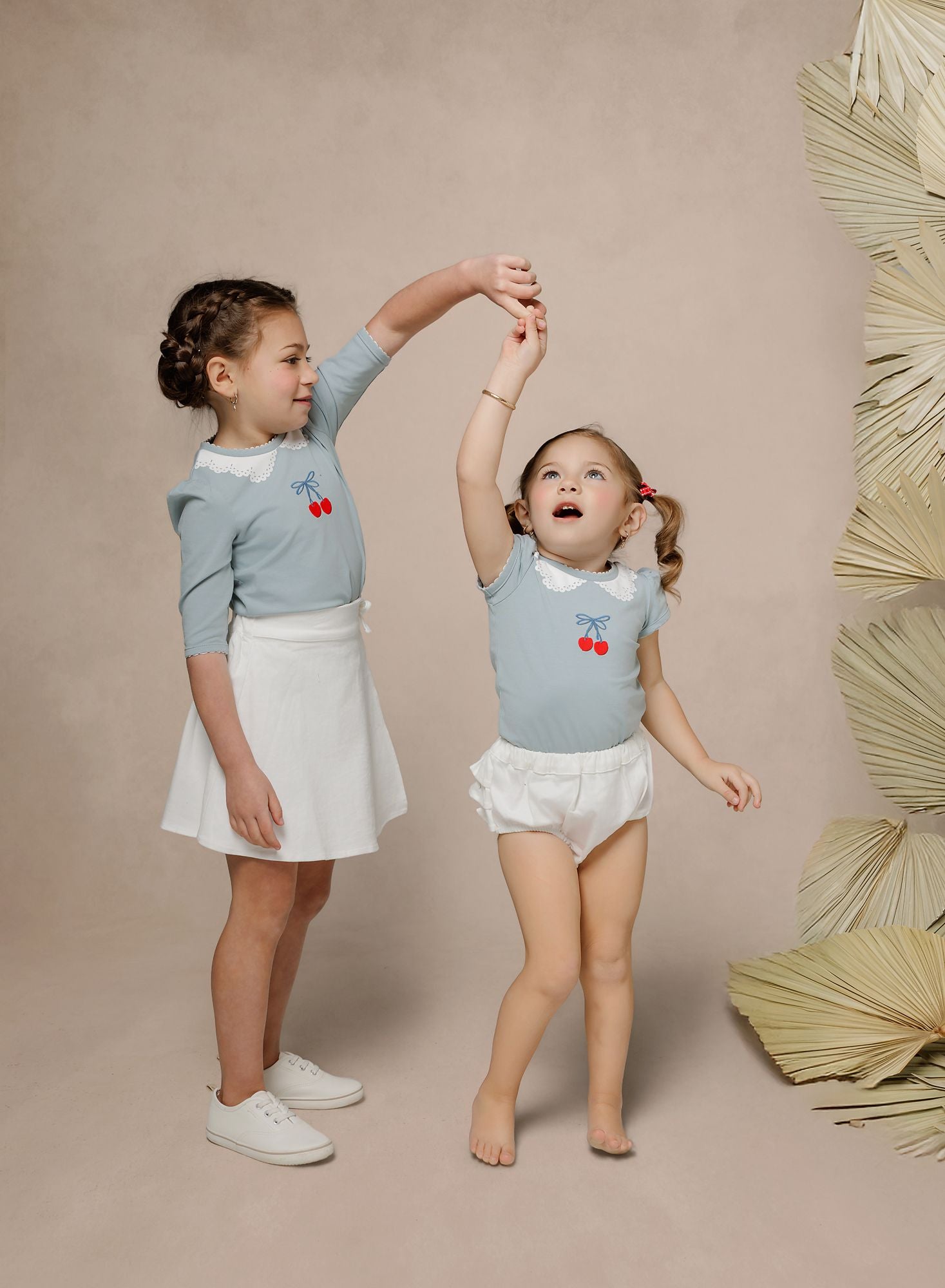 2024aw パピエ Enfant wrapped skirt white Girls White Wrap Skirt – Petit Clair