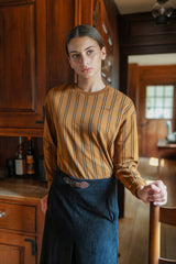 Teens Cognac Stripe Sweatshirt