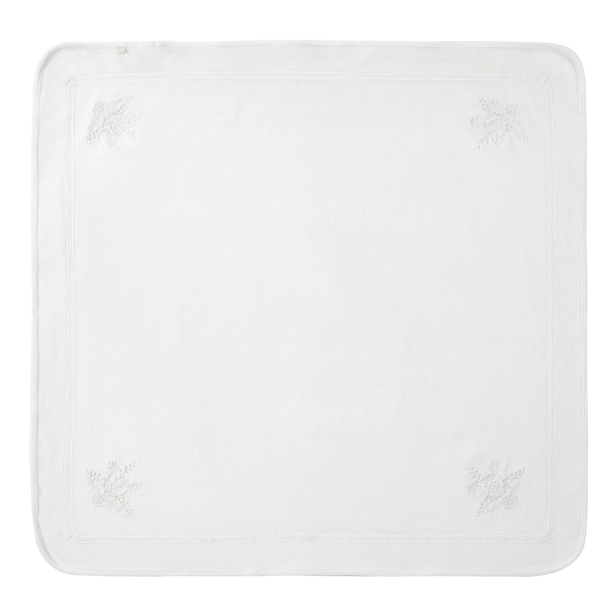 White Embroidered Blanket