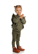 Green Wash Ruffle Sweatshirt Set