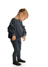 Blue Floral Sweatshirt Set