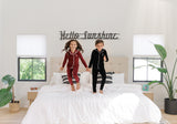 Black Velour Ribbed Button Down Pajama