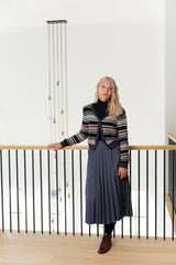 Multicolor Stripe Cropped Cardigan