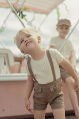 Boys Garden Days Suspender Shorts