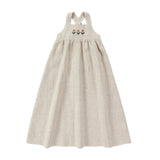 Girls Tan Tulips Maxi Dress