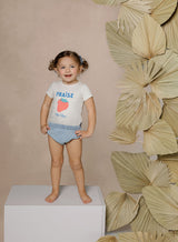 Girls White Strawberry T-Shirt