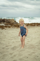 Baby Boys Denim Vine Romper