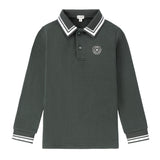 Boys Green Polo with White Trim