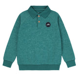 Boys Green Wash Polo with Racehorse