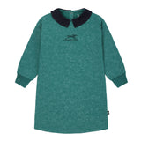 Girls Green Wash Dress with Racehorse