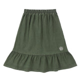 Girls Vintage Olive Short Skirt