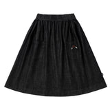 Girls Denim Stitch Short Skirt
