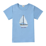 Boys Mid-Blue Sailboat T-Shirt