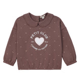 Baby Girls Mauve Brown Petite Club Sweatshirt Set